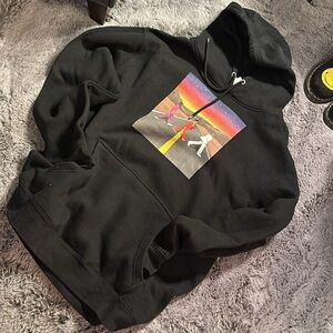 L/7 Lane Seven Black Cotton Poly Graphic Hoodie size XL